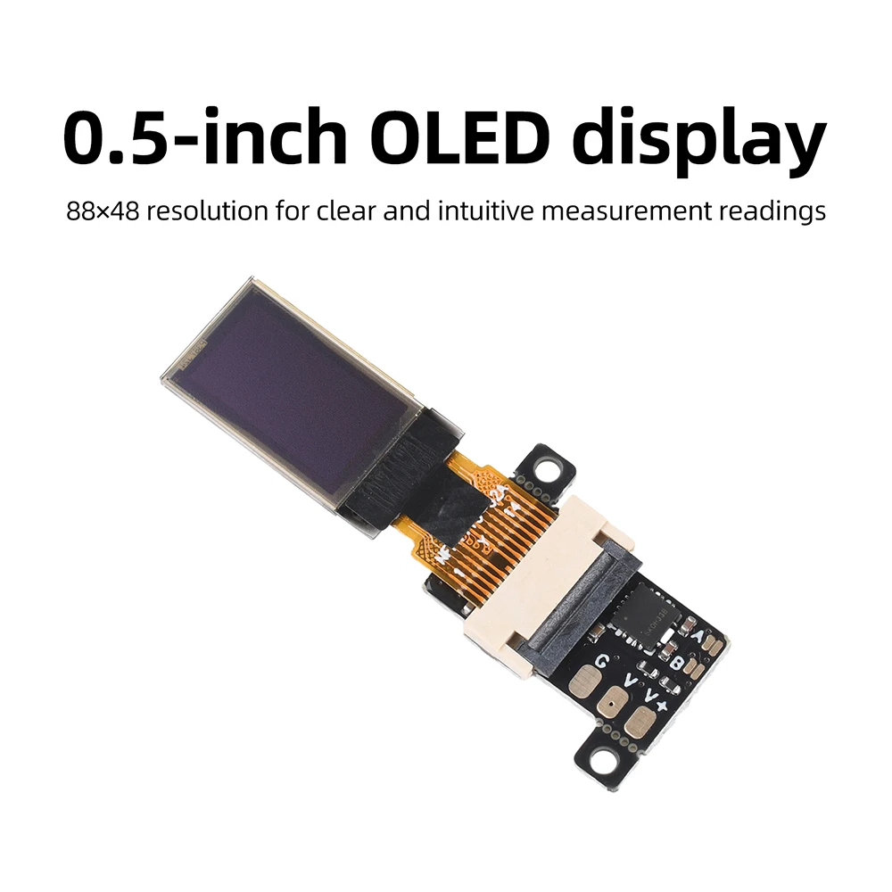 OLED 디스플레이 디지털 전압계 DC 0-30V 미니 초박형 전압 테스터 12비트 고정밀 모듈(조정 가능한 5Hz/10Hz 포함)