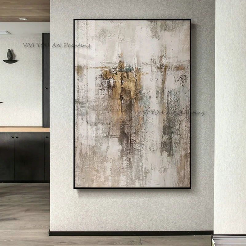 

Handpainted Black Gold Abstract PaintingSimplicity Oil Painting Living Room Decorative Painting Abstract Oil Painting