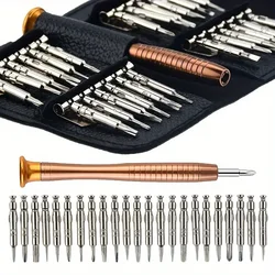 Ultimate Precision Screwdriver Repair Tool Kit - 25-in-1 Multipurpose Set (Black)