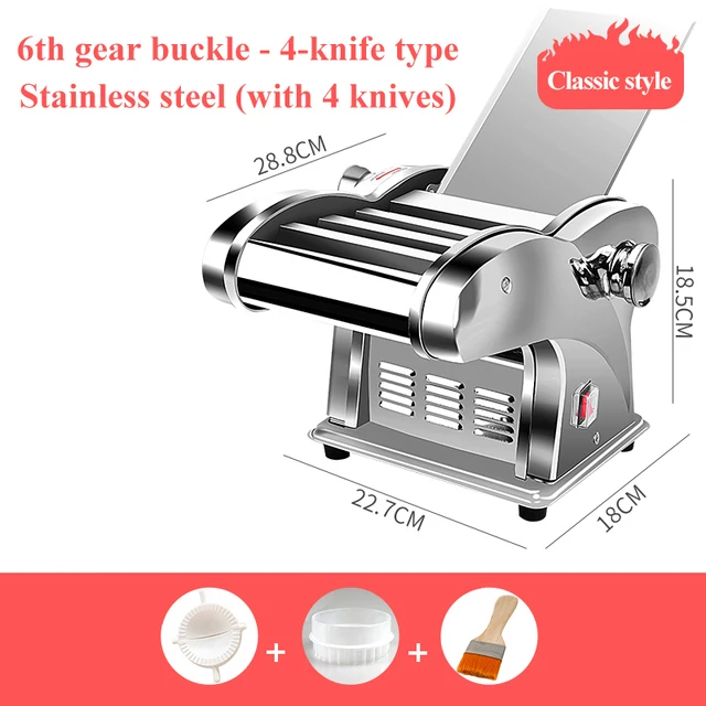 Household Pasta Machine Noodles Maker Stainless Steel Noodle Cutter Electric Automatic Dough Rolling Machine Dumpling