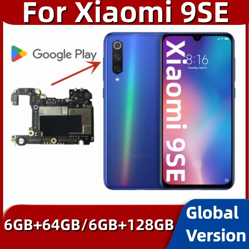 For Xiaomi Mi9 SE Mi 9 SE 9SE Motherboard 100% Unlock Logic Board Mainboard  Original Mainboard With Android System MB 64/128G