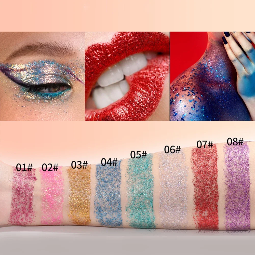 Eye Glitter Lips Hair Body Face Gel Art Loose Sequins Cream Diamond Jewels Rhinestones Makeup Party Festival 5