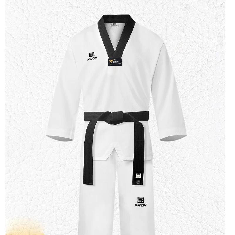 

New KWON Breathable Quick-drying Non-stick Adult WT Taekwondo Uniforms Light Drape KWON TF60 Combat Suit big size 200cm, 210cm