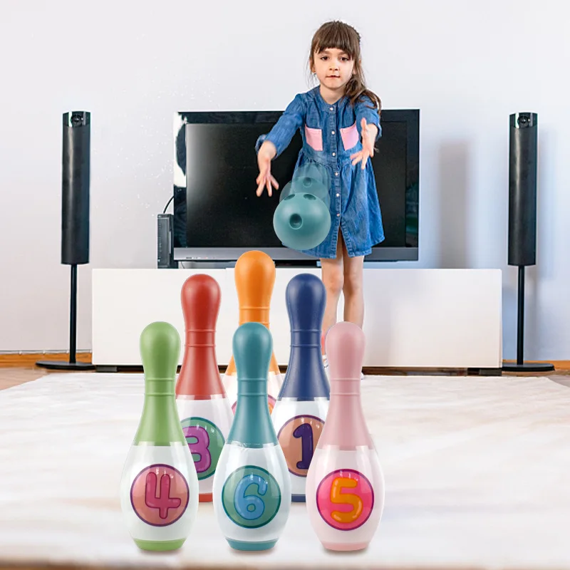 Children's Bowling Stall Toy Indoor Sports Ball Set Outdoor  Boy Girl Toy Parent-Child Interactive Games Birthday Gift 5