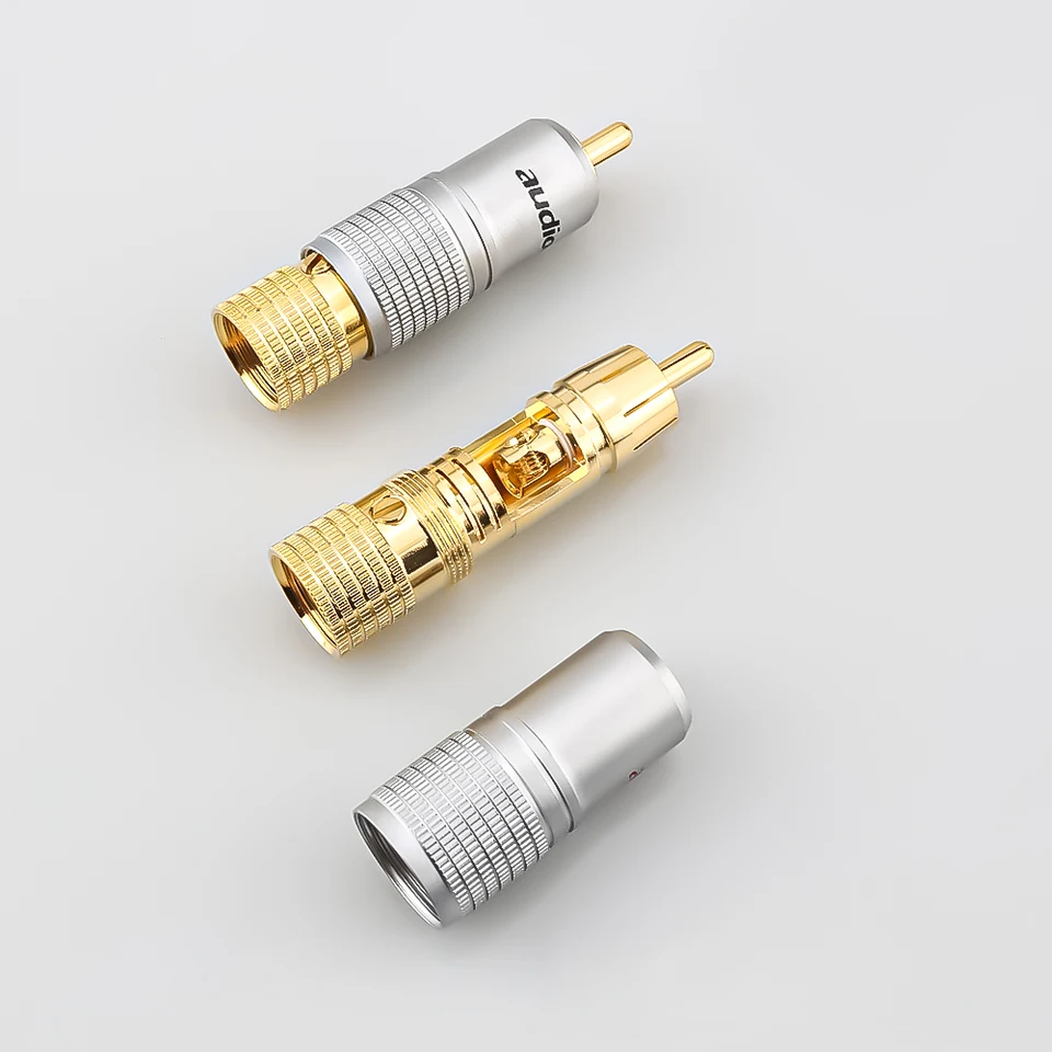 Spina Audio RCA, Connettore AV Stereo Maschio Placcato In Oro Con Adattatore Audio A Molla Coassiale Senza Saldatura Confezione Da 4 54282537 - Foto 7