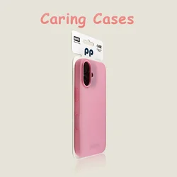 White Translucent Matte Shockproof Case with Soft Edge and Wide Cutout Design - iPhone 15 (Pink)