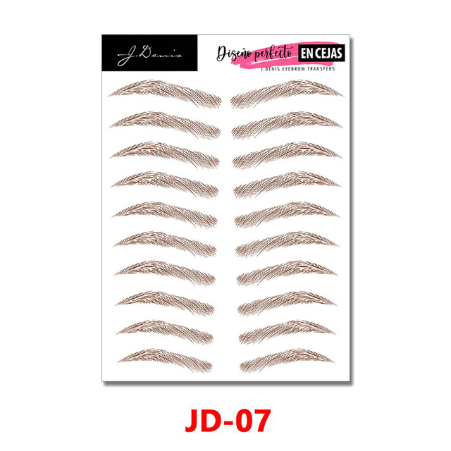 Hair-like Eyebrows Waterproof Water Transfer Stickers Makeup Eyebrow Tattoo Sticker Lasting False Eyebrow Patch Stickers