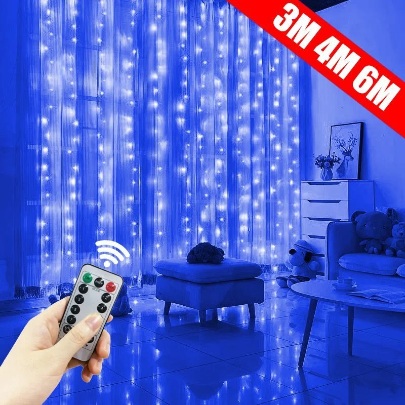 

3M/4M/6M LED Curtain Garland on The Window USB Fairy Lights Festoon with Remote New Year Garland Led Lights Christmas Decoration