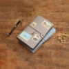 A6 Retro Loose-Leaf Notebook with Card Pocket Ledger PU Leather Cover Refillable Page Travel Journal Diary Sketchbook Planner 4