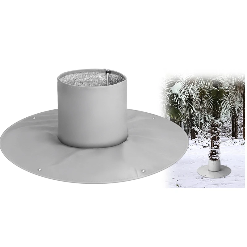 AS60-Palm Tree Root Protectors,3 Layers Tree Root Freeze Protectors With Ground Nails,Winter Frost Covers Outdoor