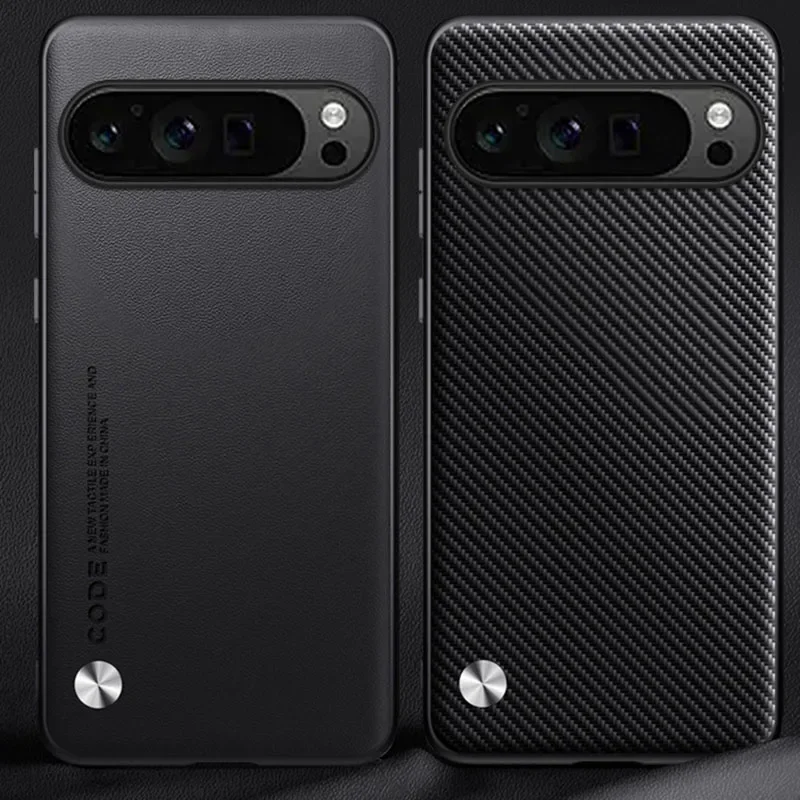 EUCAGR Luxury Leather Shockproof Soft Back Cover - Premium Plain Skin Phone Case