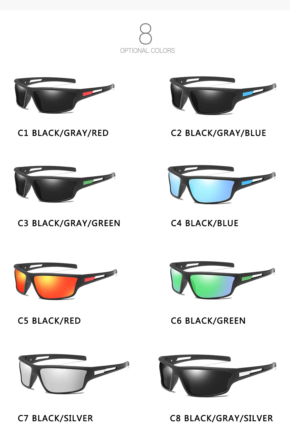 Polarized sunglasses ZXWLYXGX Polarized Sunglasses Men's Driving Shades Outdoor sports For Men uv400 sports sunglasses