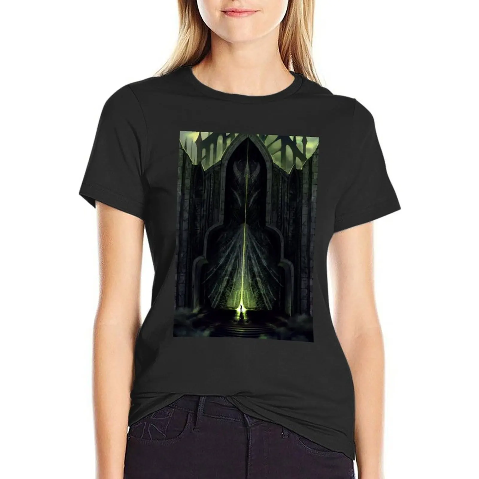 

The Black City Gates T-shirt tees Blouse anime clothes t-shirts for Women graphic tees