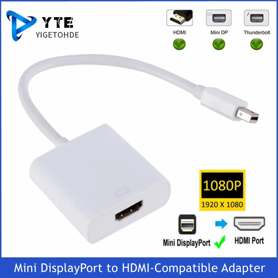 Muslimate Mini Displayport Display Port A Cavo Adattatore Compatibile Hdmi Thunderbolt 2 Convertitore Hdmi Per Macbook Air 13 Surface
