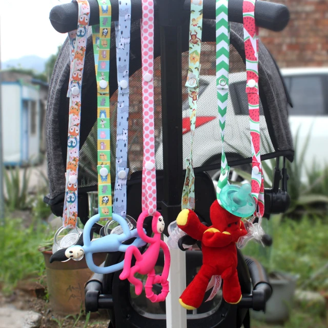 1PC New Baby Stroller Accessories Anti-Drop Hanger Belt Holder Toys Stroller Strap Fixed Car Pacifier Chain For Child 6