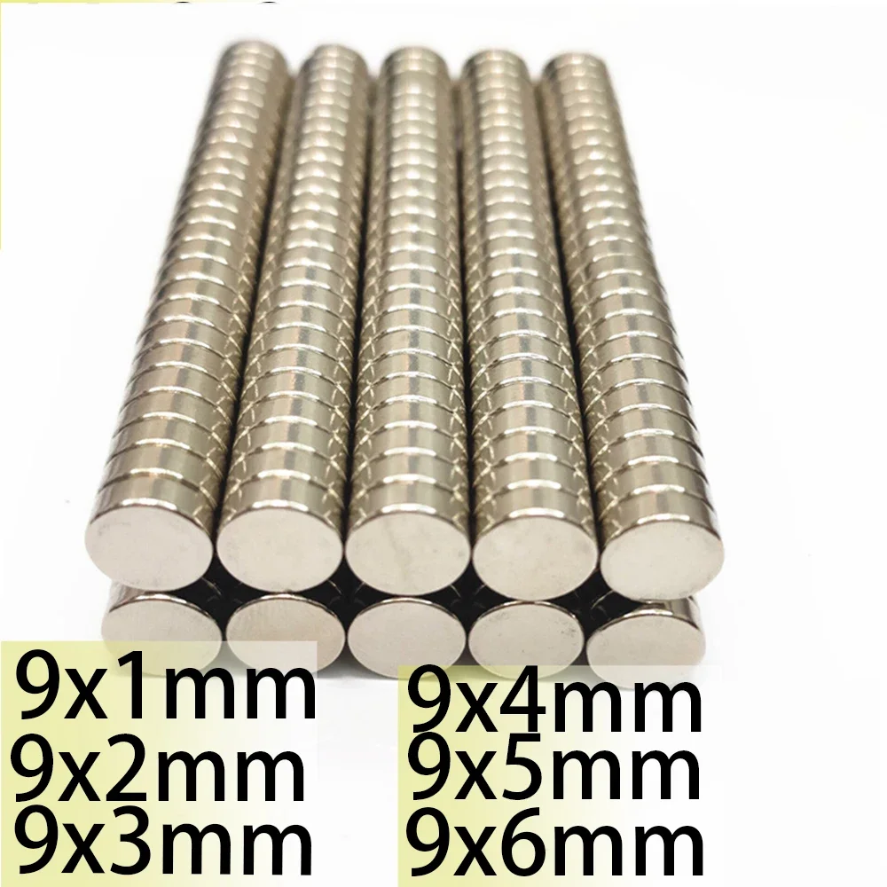 n35 9×1 9×2 9×3 9×4 9×5 9×6 strong disc thin super strong neodymium 9*1 magnets round neodymium NdFeB search magnet fridge