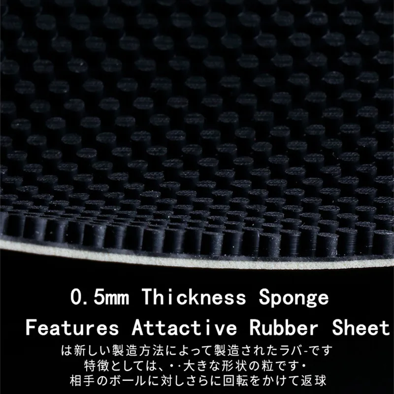 Blutenkirsche KKT 911 Long Pimples-out Rubber Sheet with 0.5mm Sponge ITTF Listed Shengjiao for Defensive & Offensive Players