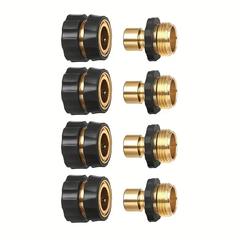 Garden Hose Connector 1set Garden Hose Quick Release Connect Coupler Metal Hose Fitting Quick Connector 3/4