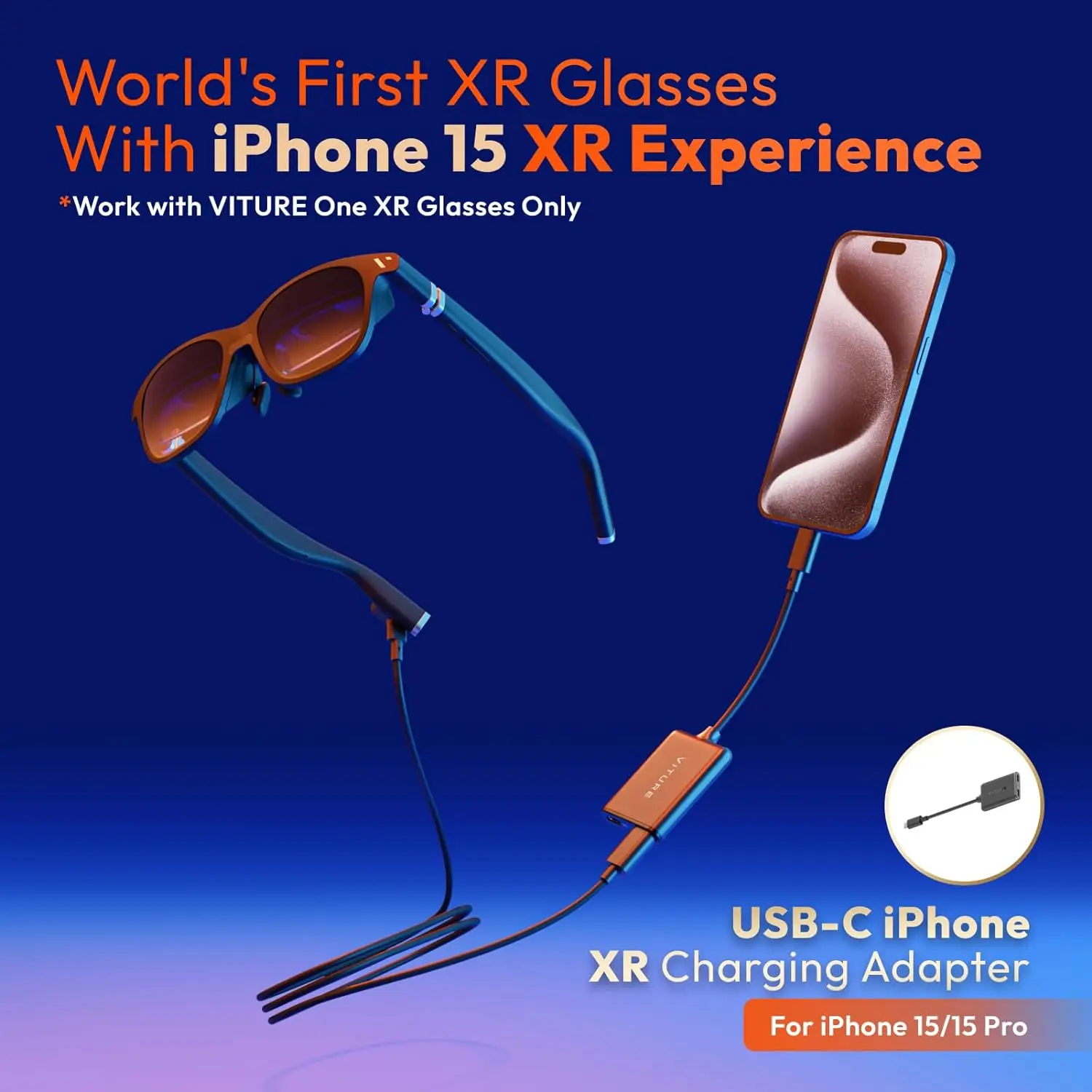VITURE-USB-c pro xr充電アダプター,iphone,15, 15 pro,充電と再生 