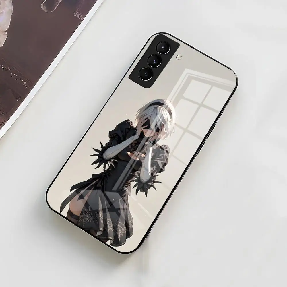 NieR Automata 2B Artistic Glass Phone Case