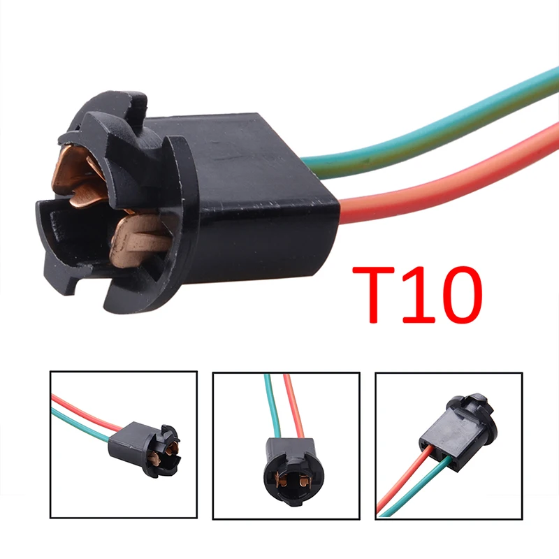 X Autohaux 10 Pcs W5w T10 Licht Buchse Lampe Birne Halter Kabelbaum Stecker  Basis Für Auto