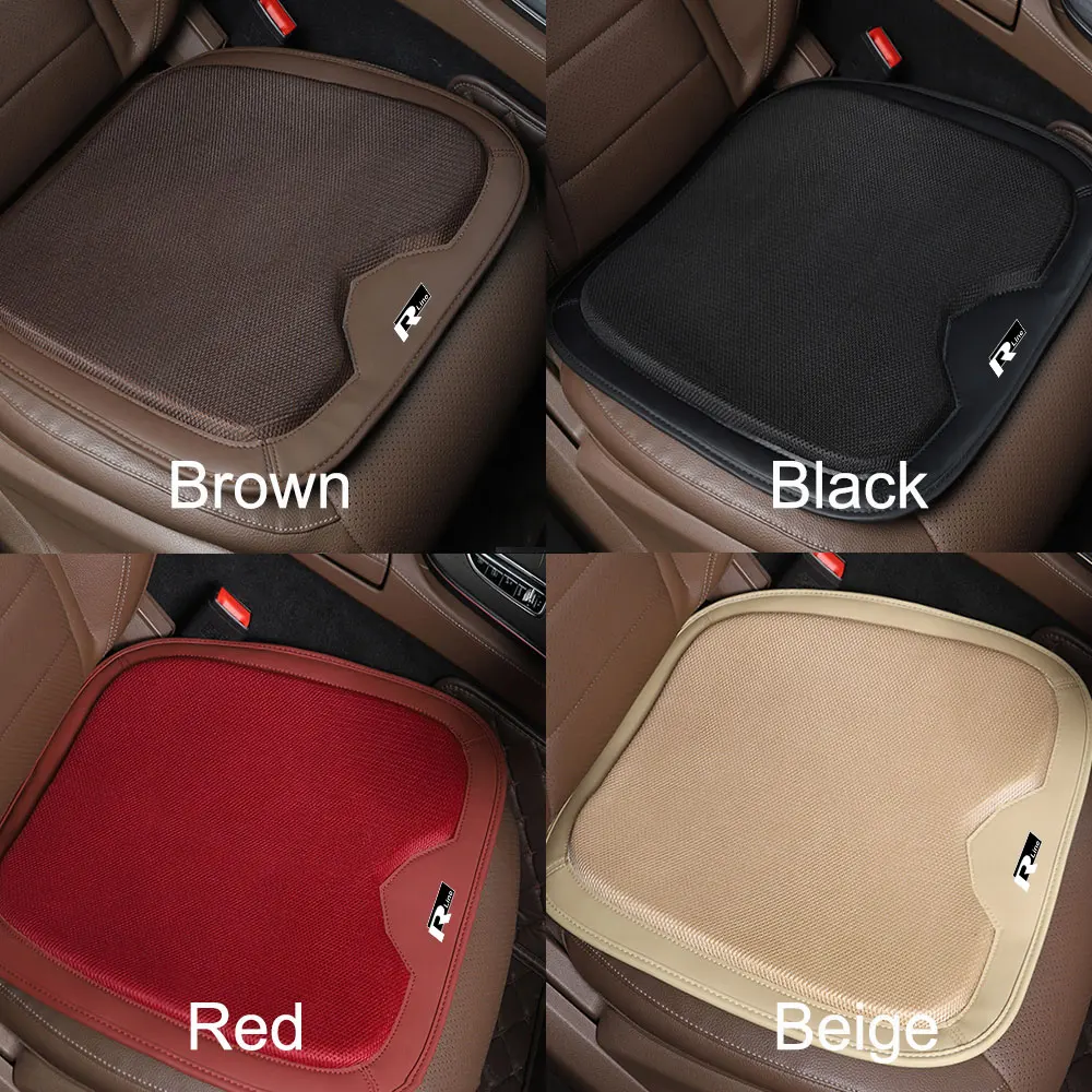 폭스바겐 VW R 폴로 파사트 R라인 골프 4 5 티구안 제타 GTI 보라 ID.3용 통기성 자동차 시트 패드 앞좌석 보호 쿠션