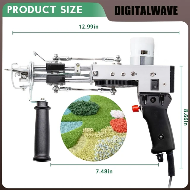 2 In 1 Tufting Gun Both Cut Pile And Loop Pile Electric Carpet Tufting Gun