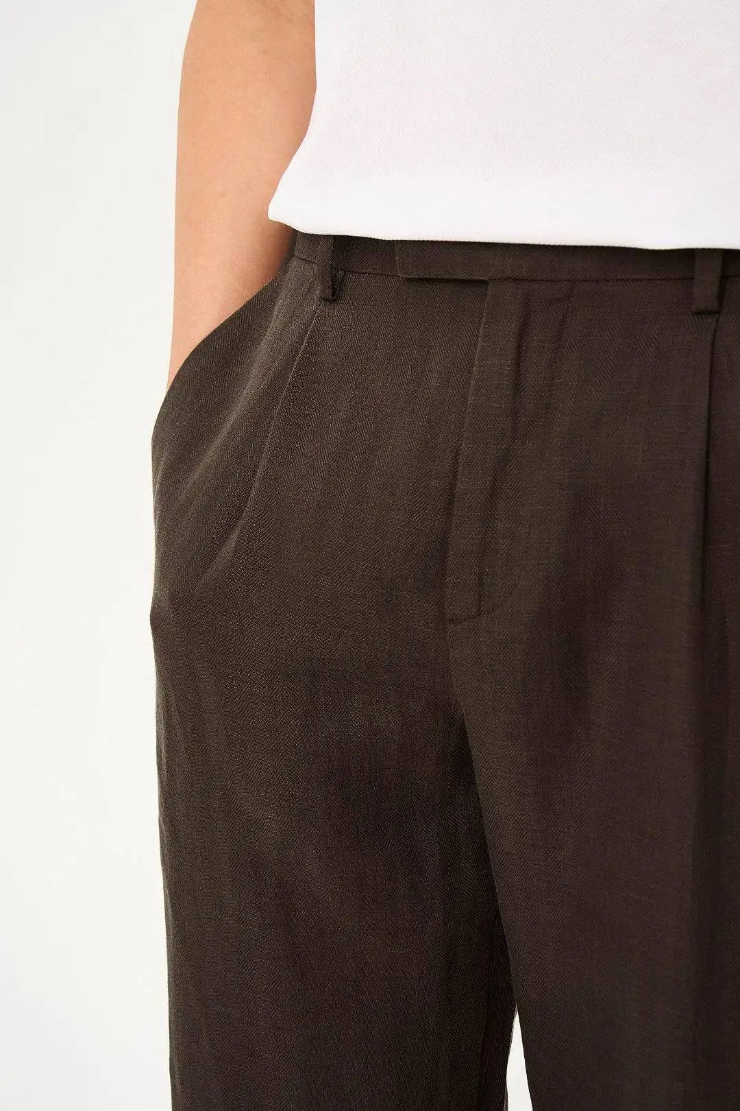 Frühling und Sommer Neuer Stil Lyocell-Leinen Freizeithosen für Herren, Business Gentleman-Stil Gerade Geschnittene Freizeithosen, Große Größen Lose Lange Hosen für Herren – Detail 7