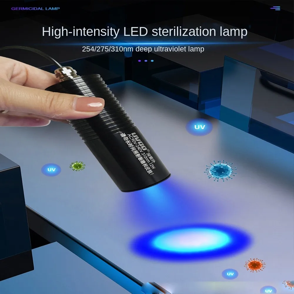 

245nm 275nm 310nm Sterilization UV LED Lamp Disinfection UVC Ultraviolet Light 220V 110V for Room Disinfection Light