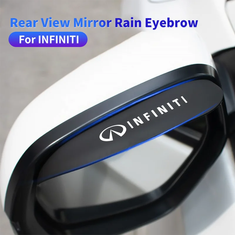 Car Rearview Mirror Rain Eyebrow 2PCS For Infiniti FX35 Q50 G37 Q30 ESQ QX50 QX60 QX70 ESQ JX35 Sun Visor Shade Cover Protector