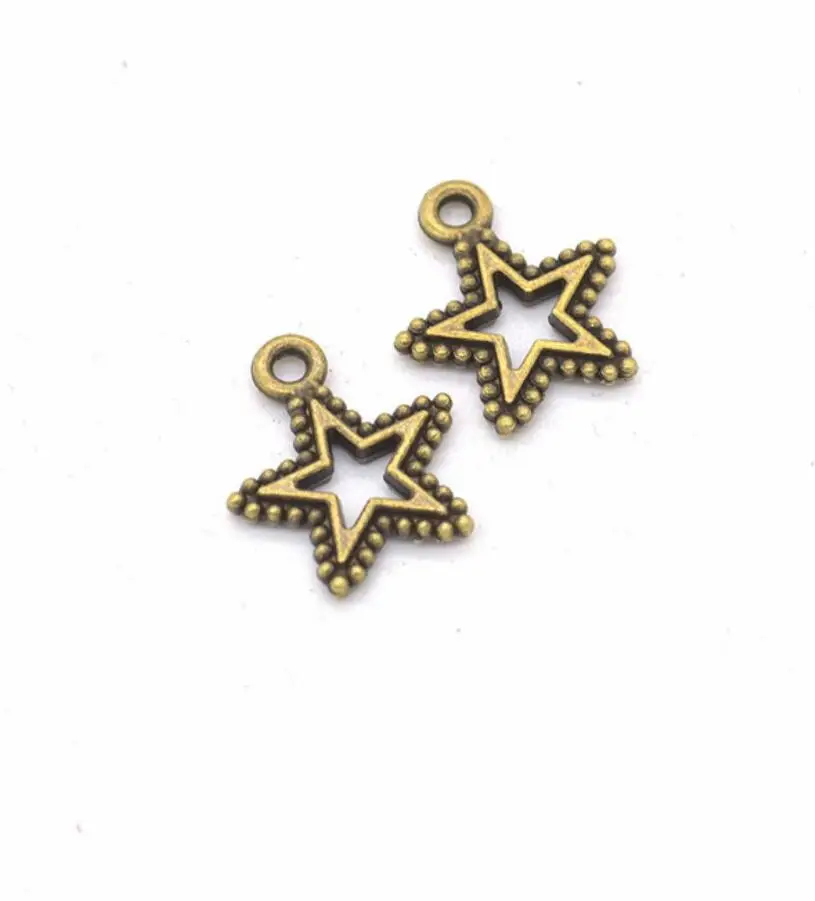 400pcs Charms Star Pentagram 17x15mm Handmade Pendant Making fit,Vintage TibetanBronze,DIY For Bracelet Necklace F0073