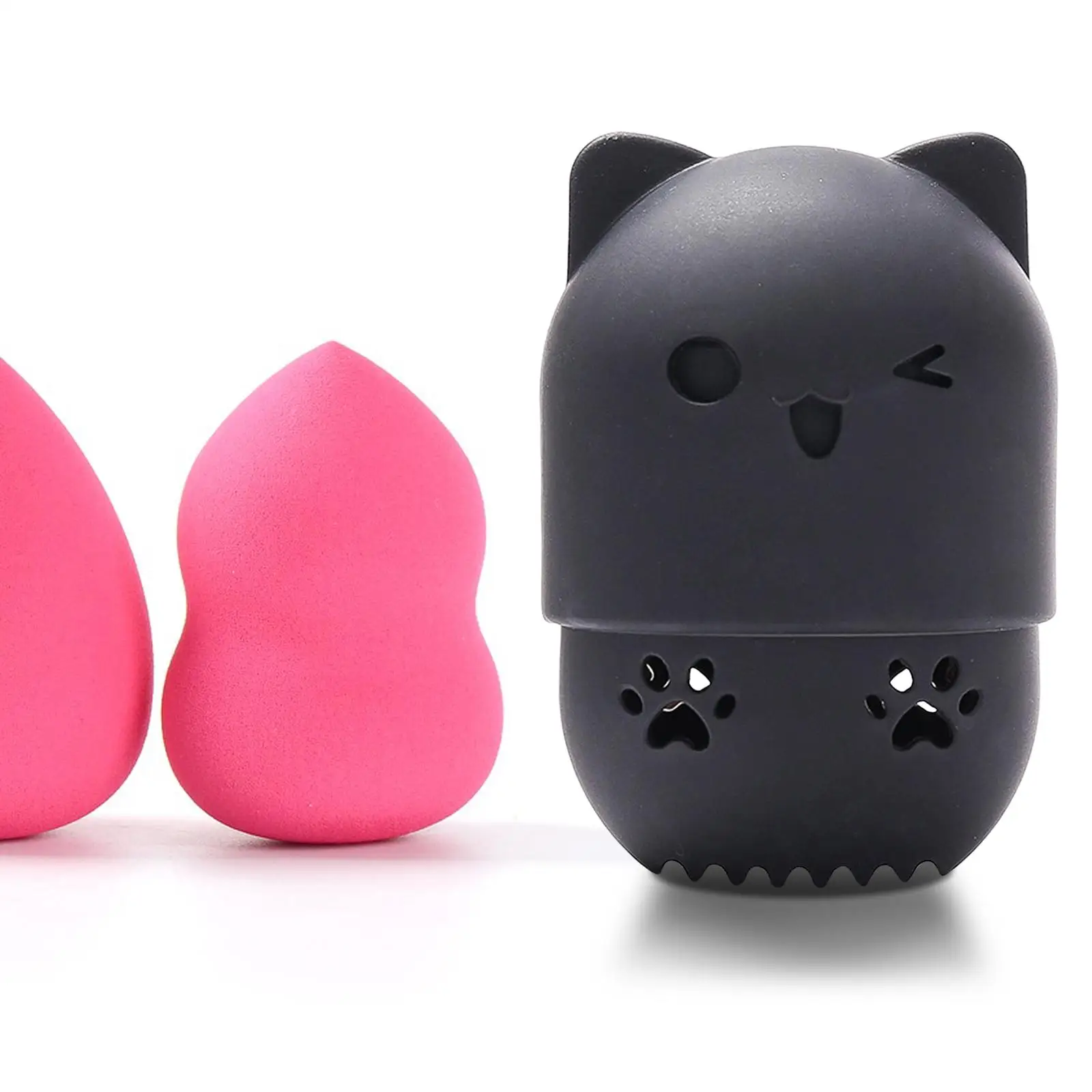 Portable Makeup Sponge Holder Powder Puff Container Make up Egg Storage Box 6