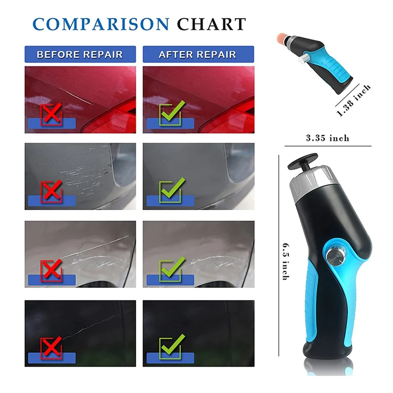Cordless Car er Polisher,Mini Portable Polisher Tool Kit for Car Detailing W/12V 2000MAh Rechargeable Battery &Cable