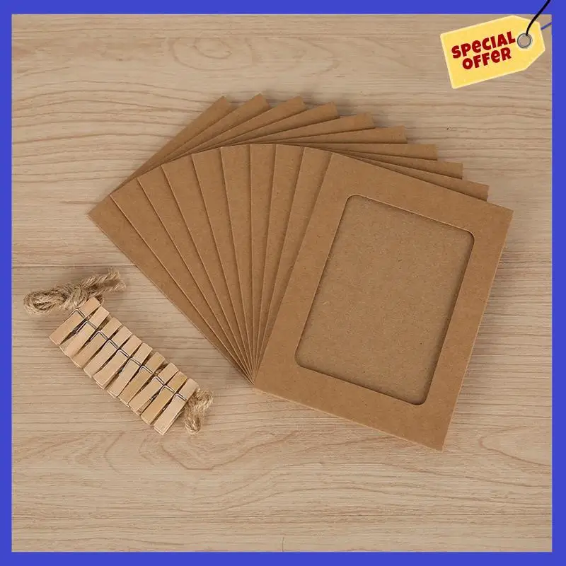 100PCS 6Inch Baby Shower Photo Frame Clip Wall Happy Birthday Banner DIY Wedding Anniversary Picture Party Favora01p