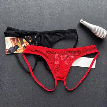 Lace Printed Transparent U Convex Double Ring Lingerie