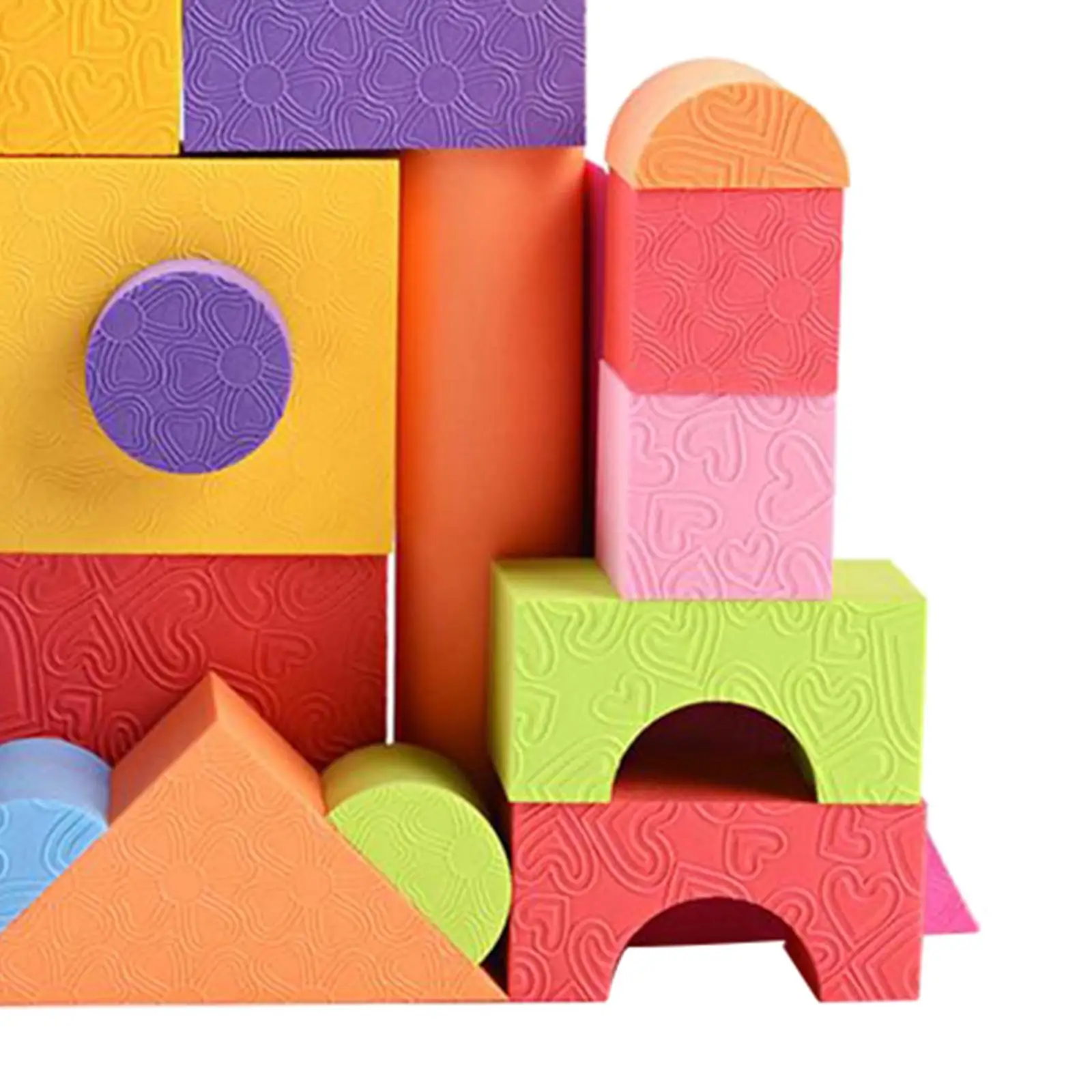 25 Pieces of 3.5cm Thick Soft Foam Building Blocks Stackable Toy Blocks Set