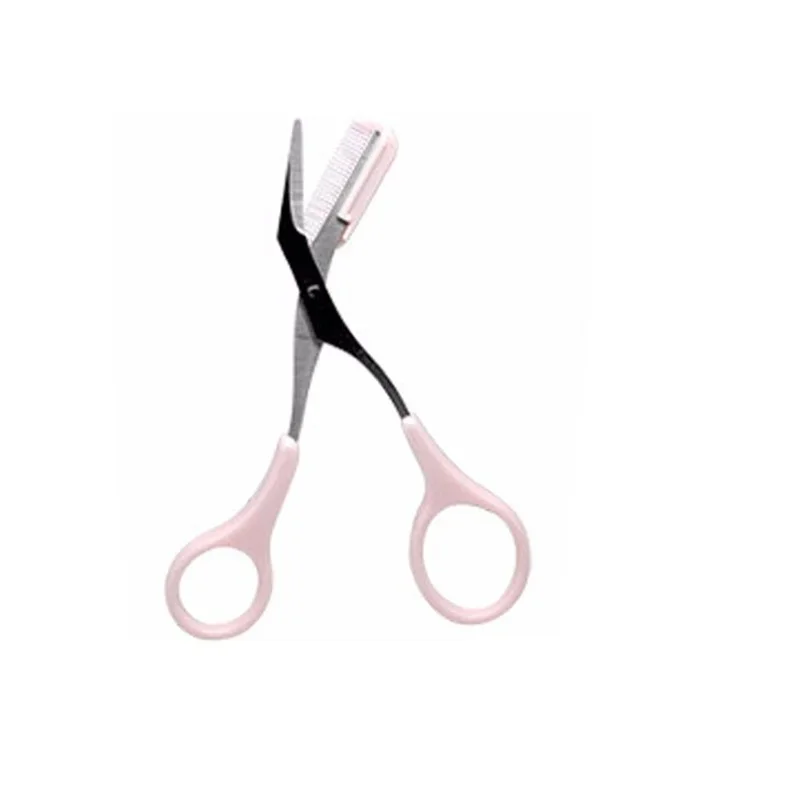 7 Colors Eyebrow Trimmer Scissor with Comb Facial Hair Removal Grooming Shaping Shaver Cosmetic Makeup Accessories