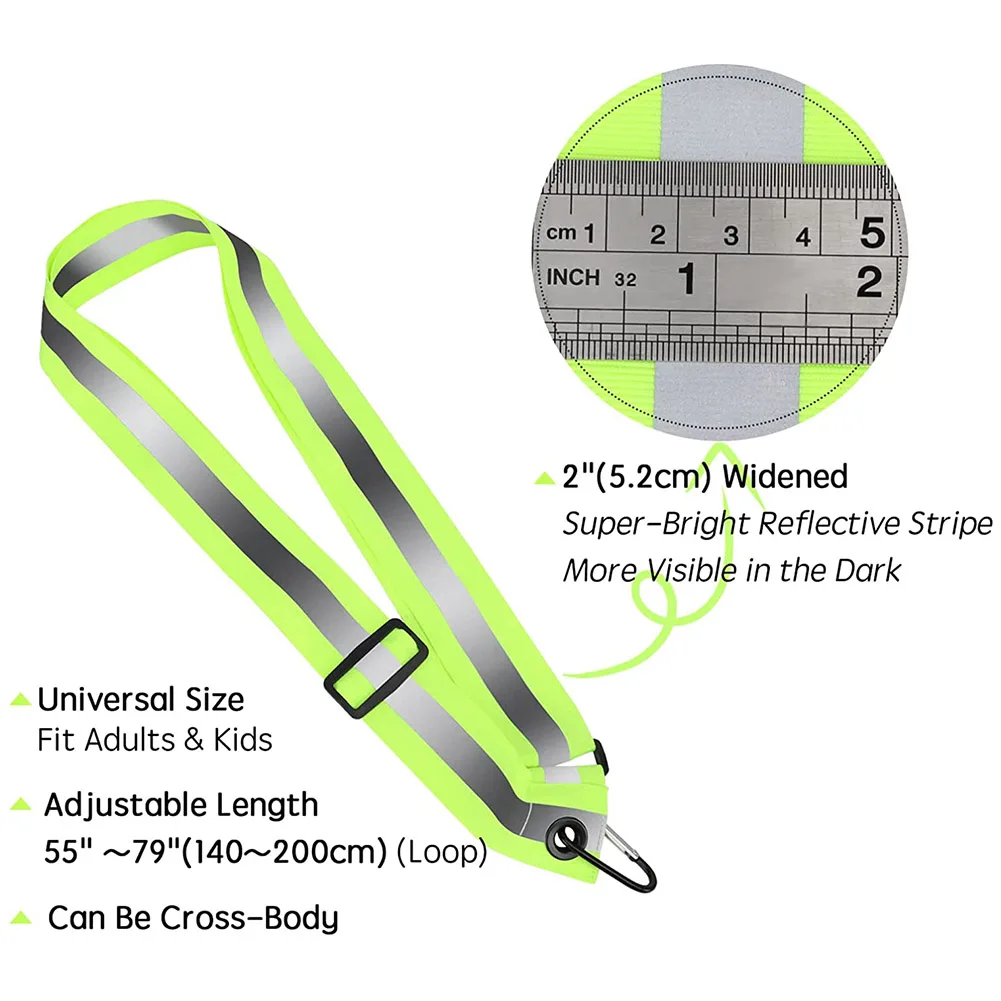 Reflective Sash Safety Shoulder Belt High Visibility Reflective Elasticated Strip Adjustable Visible Night Jogging Safety Belt reflective tape bands,reflective tape