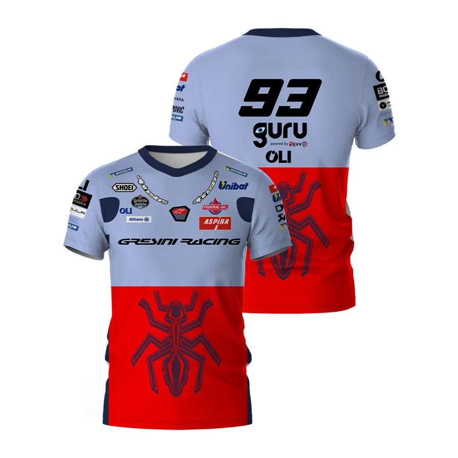 남성용 F1 레이싱 티셔츠, Marquis93 드라이버 반팔, MOTO GP 스포츠 티셔츠, 야외 사이클링 세트, 2024 여름 베스트 셀러