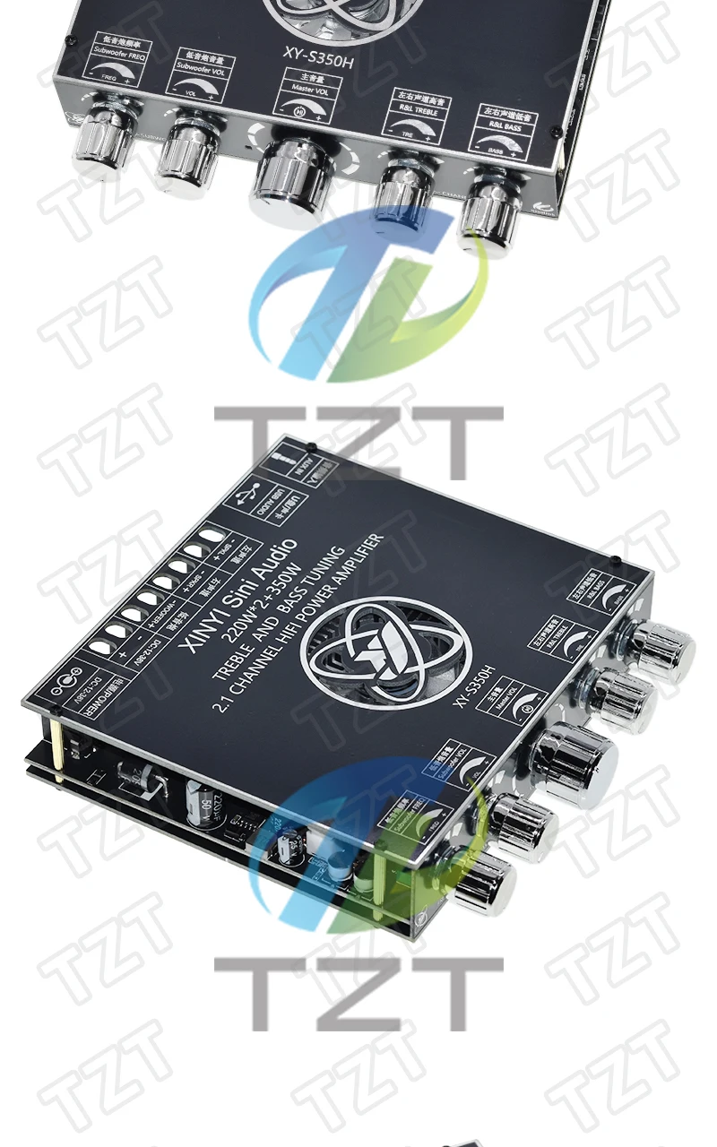 XY-S350H 220Wx2+350W Verstärkerplatine TPA3251D2 2.1 Dual-Kanal Unterstützt Sinlink App BT5.1+AUX+USB Soundkarte+USB-Stick – Detail 13