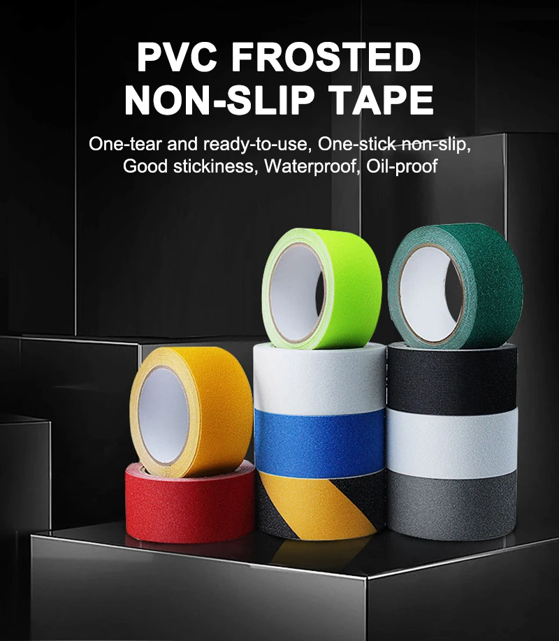 Description Picture 2 of itemSilica Sand Anti-slip Tape Outdoor Anti Slip Sticker Elderly Strong Adhesive Safety Traction Tape Stairs Floor Safety Tread Step