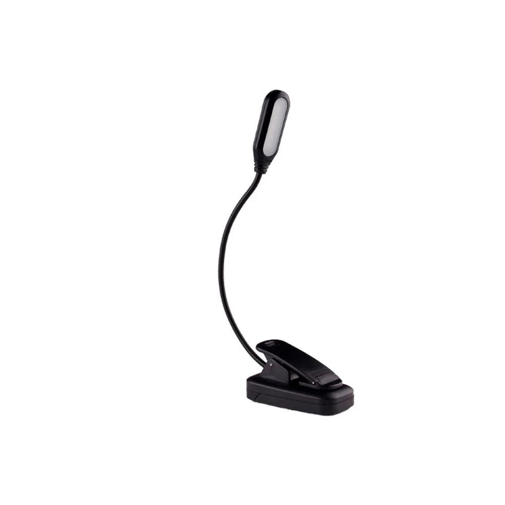 Portable Adjustable LED Clip-On Desk Lamp - Flexible Battery-Powered Reading and Study Light