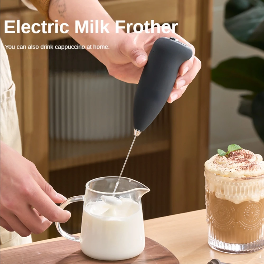 Mousseur à lait électrique portable, batteur à œufs, mini