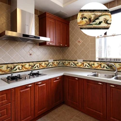 5Mx10cm PVC Border Wall Sticker Waterproof Self-sdhesive Wallpaper for Living Room Bathroom Kitchen Edge Corner Line Home Decor