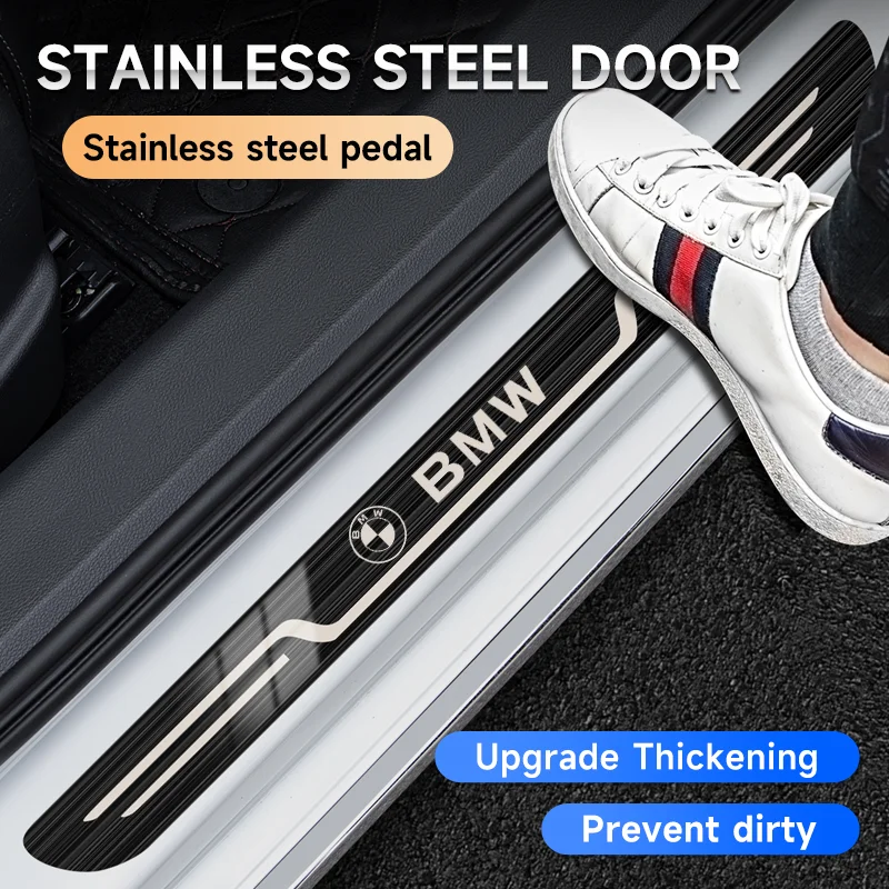 Car Door Sill Scuff Plate Anti-Scratch Seal Tang Protection For BMW M M3 M5 X1 X3 X5 X6 E90 E91 E92 E93 M3 E60