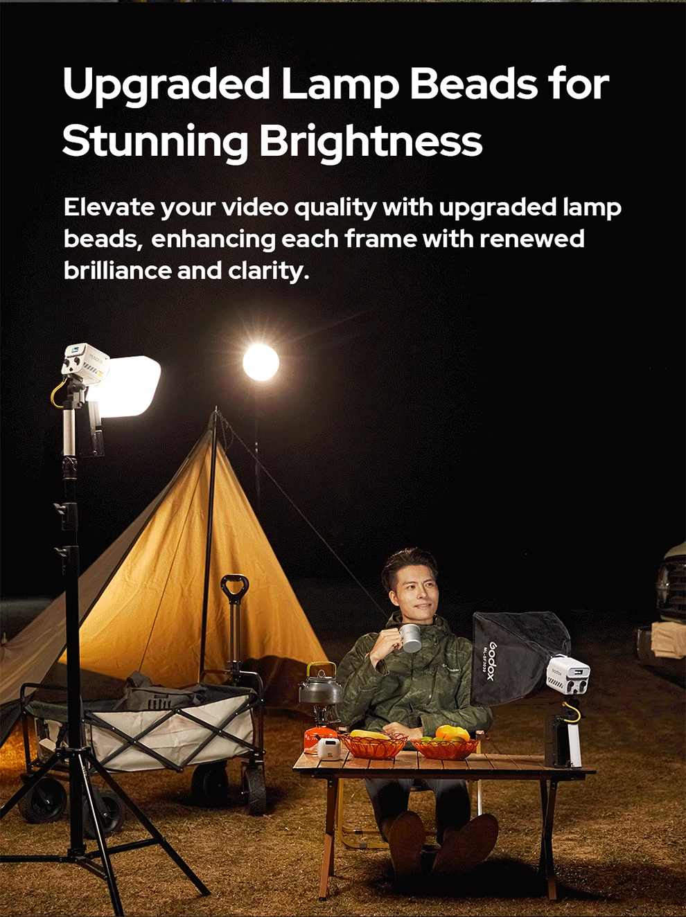 ML60II BI portable handheld fill light with adjustable color temperature externa