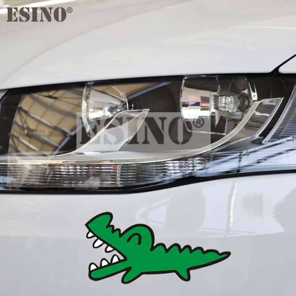 

Car Styling Funny Cartoon Little Crocodile PVC Waterproof Decorative Sticker Bumper Glass Body Creative Pattern Vinyl Decal
