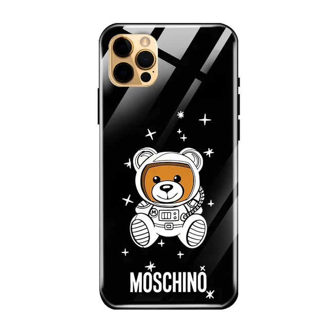 Moschino Tempered Glass Iphone 13 Pro Max 12 Pro Max Xs Case 6s Plus 8plus Iphone 11 Pro Max Iphone 11 Case Luxury Mobile Phone Cases Covers Aliexpress