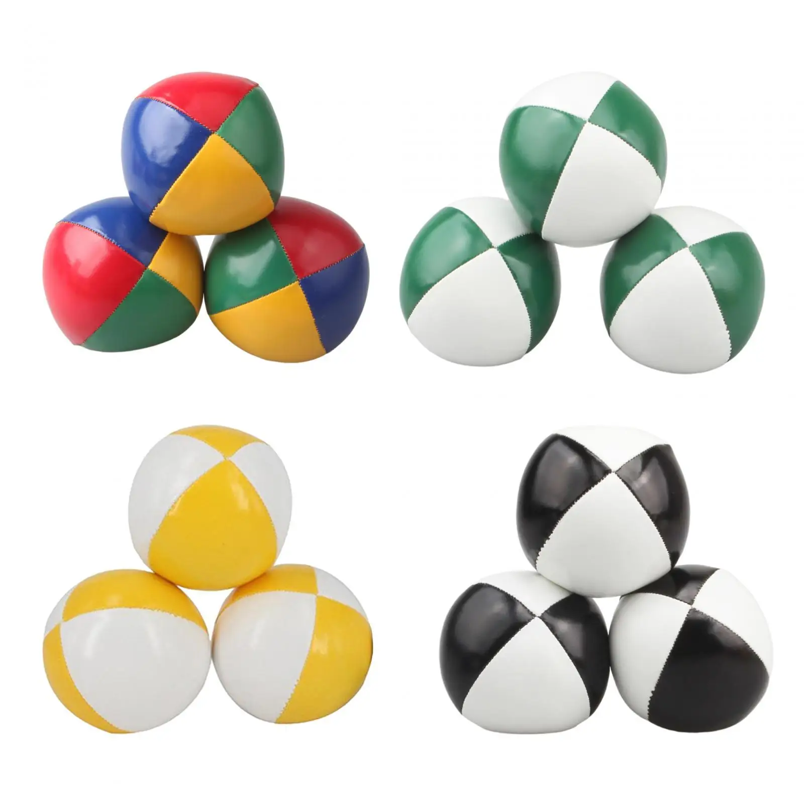

3 Pieces Juggle Balls Color Match Easter Basket Stuffers Hand Throwing Juggling Toy for Park School Backyard Activity Training