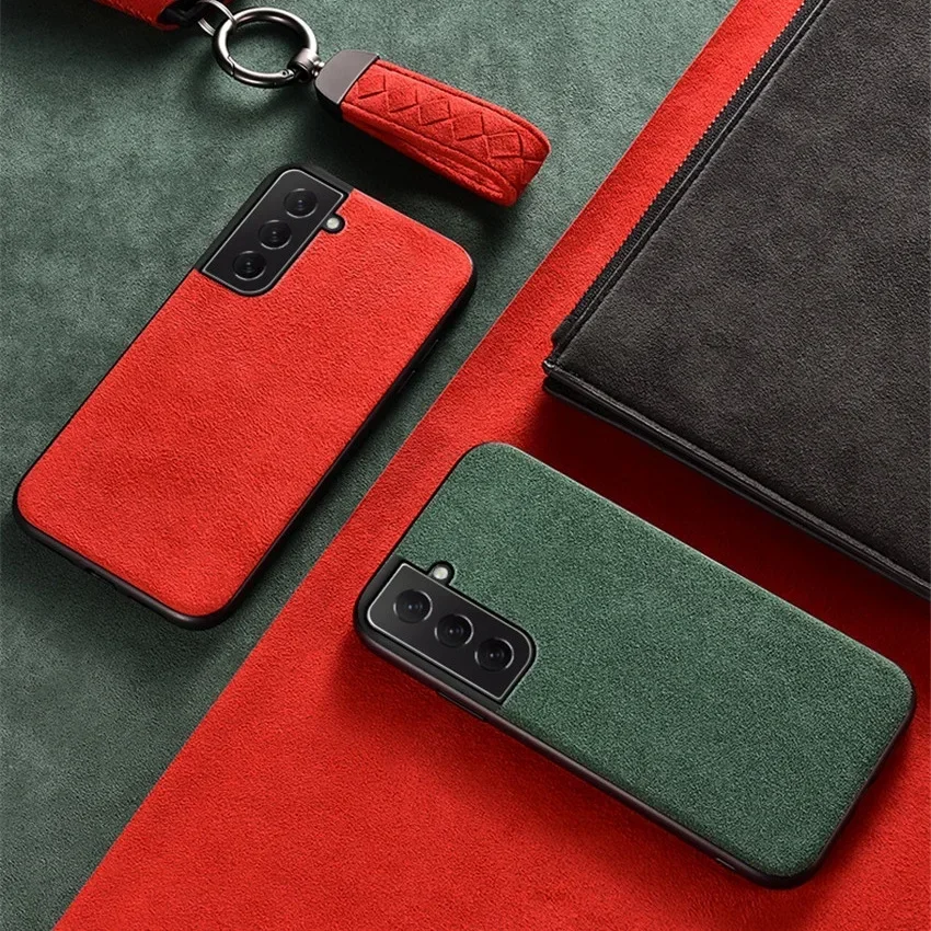 Alcantara Phone Case For Samsung Galaxy S21 Plus S20 Ultra S10